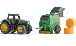 John Deere Traktor mit Ballenpresse