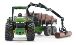 John Deere Traktor mit Forstanhänger