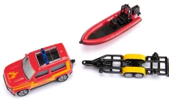 Land Rover Defender mit Boot