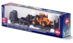 MAN LKW mit Tieflader und JCB Radlader