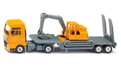 MAN Tieflader mit Bagger