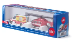 Mercedes-Benz Rettungswagen und Helikopter
