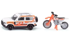 siku Land Rover Defender mit KTM Motorrad