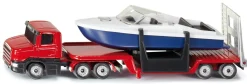 Tieflader mit Boot