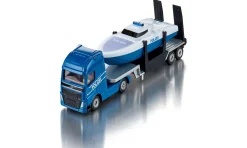 Volvo Lkw mit Boot